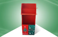 赤のクリスマスのギフトのためのホックが付いている自由で永続的な表示装置のボール紙のフロア・ディスプレイ